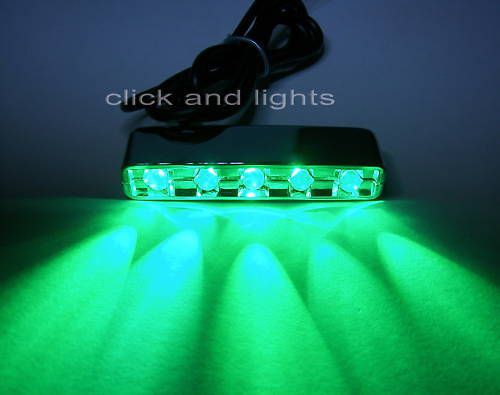 12v 5 x 5 led pod green led light for step spot doom light gn5b
