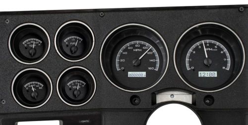 1973-87 chevy c10 black alloy white dakota digital kmh celsius metric gauge kit