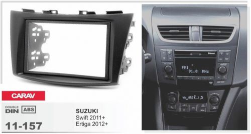 Carav 11-157 2-din car radio fascia dash kit frame suzuki swift 2011 - ertiga