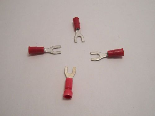 Red crimp #6 spade terminals - 18-22 gauge - pkg/10