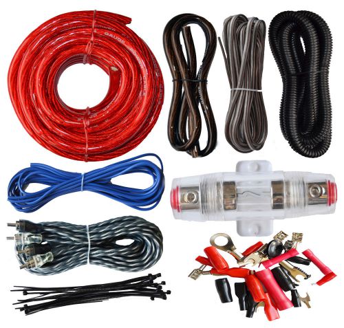 4 gauge amp kit amplifier install wiring complete 4 ga installation cables 2300w