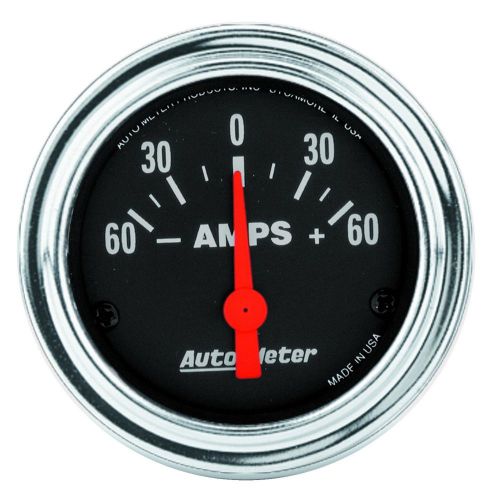 Autometer 2586 traditional chrome electric ampmeter gauge