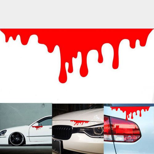 1 x reflective red warning car stickers halloween blood bleeding car decals