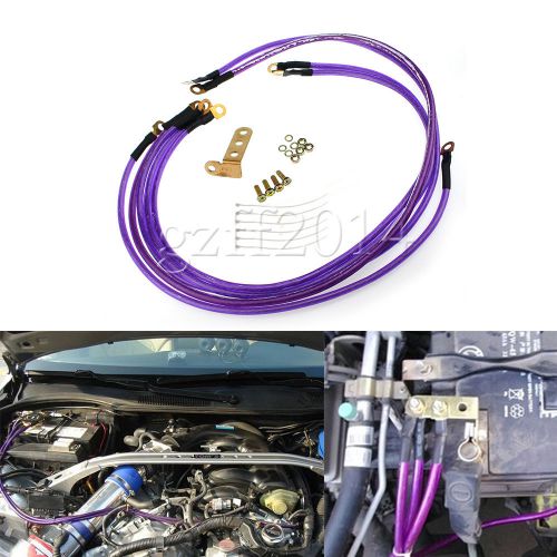 5 point automobiles earth wire grounding cable wire thread kit set purple m