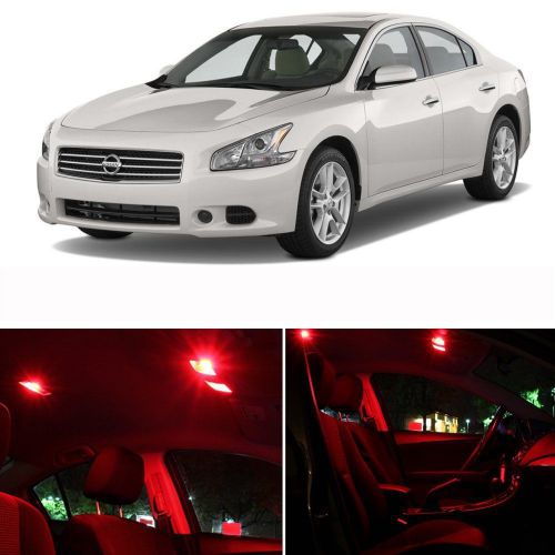 14x full set red led lights interior package kit for nissan maxima 2004-2014us