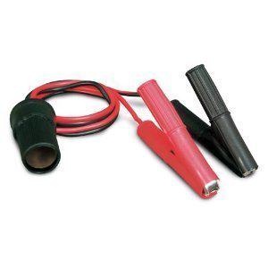 Roadpro 12v battery clip-on and cigarette lighter adapter