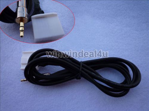 3.5mm jack gold plated plug aux audio mp3 input cable for toyota camry carolla