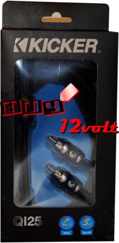 Kicker qi25 2-channel 5 meters (16.4&#039;) q-series interconnect rca signal cable