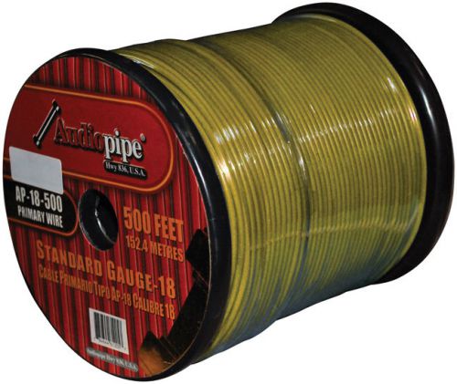 Remote wire audipipe 18ga 500&#039; yellow audiopipe ap18500yw wire