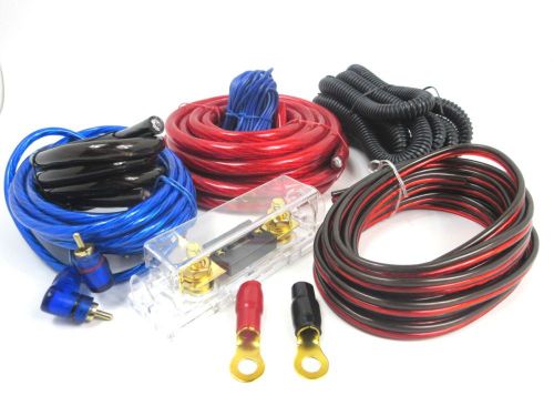 3500w real 4 gauge amp install wiring kit 4 awg amplifier installation cable red