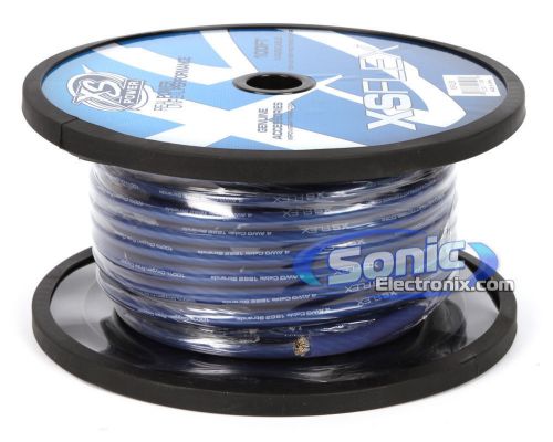 Xs power xsflex4bl-100 100 ft. spool of 4 awg blue 100% ofc power/ground cable