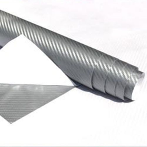2 pcs silver  carbon fiber chevy bowtie emblem overlay sheets vinyl decal wrap