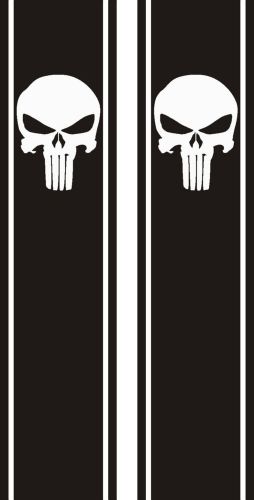 Punisher skull truck bed wrap stripe vinyl decal fits dodge ford gmc chevy