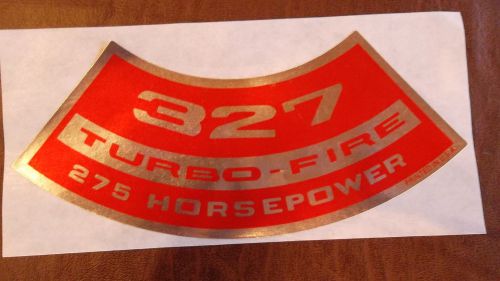 Gm 327 turbo-fire air cleaner decal 275hp