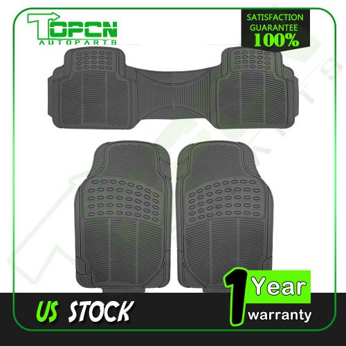 3pc trunk floor mats for lotus cars all weather rubber black heavy duty mazda