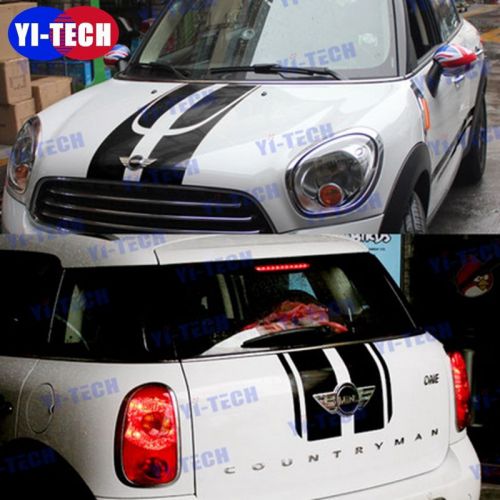 Grille+tail mini cooper racing stripes r60 countryman vinyl decal body stickers