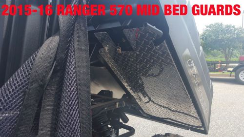2015--2016 midsize 570 polaris ranger blk dia plate bed mud guards