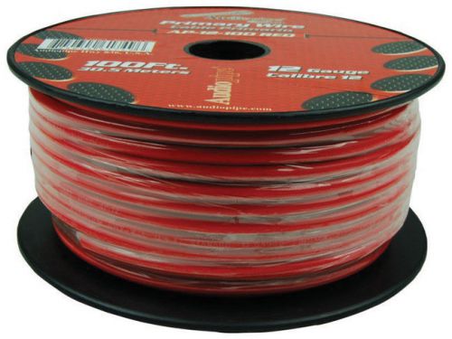 12 gauge 100ft primary wire red audiopipe ap12100rd wire
