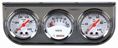 Bosch sp0f000039 style line 1-1/2&#034; mini triple gauge kit (white dial face,