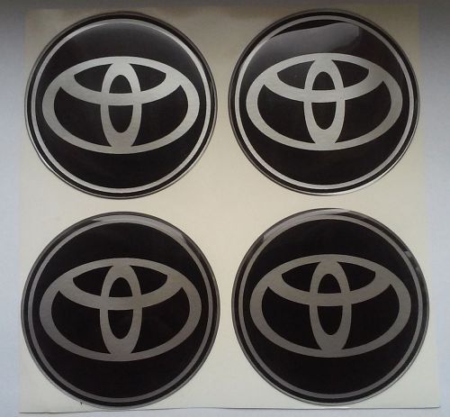 Toyota emblem 60 mm sticker logo badge trim wheel center gel silicone 4