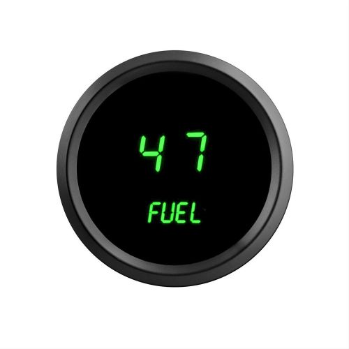 52mm 2 1/16 in digital fuel gauge intellitronix green leds! black bezel warranty