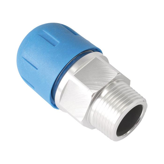 Rapidair fastpipe threaded adapter fitting- 1in fastpipe x 3/4in male npt #f2118