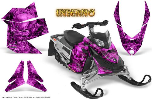 Ski-doo rev xp snowmobile sled creatorx graphics kit wrap decals inferno p