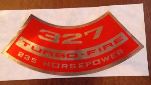 Gm 327 turbo-fire air cleaner decal 235hp