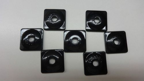 Woody&#039;s powder coated black 7 mm square backers 48 count