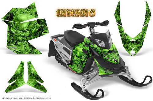 Ski-doo rev xp snowmobile sled creatorx graphics kit wrap decals inferno g