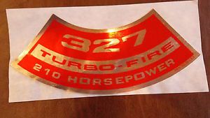 Gm 327 turbo-fire air cleaner decal 210hp