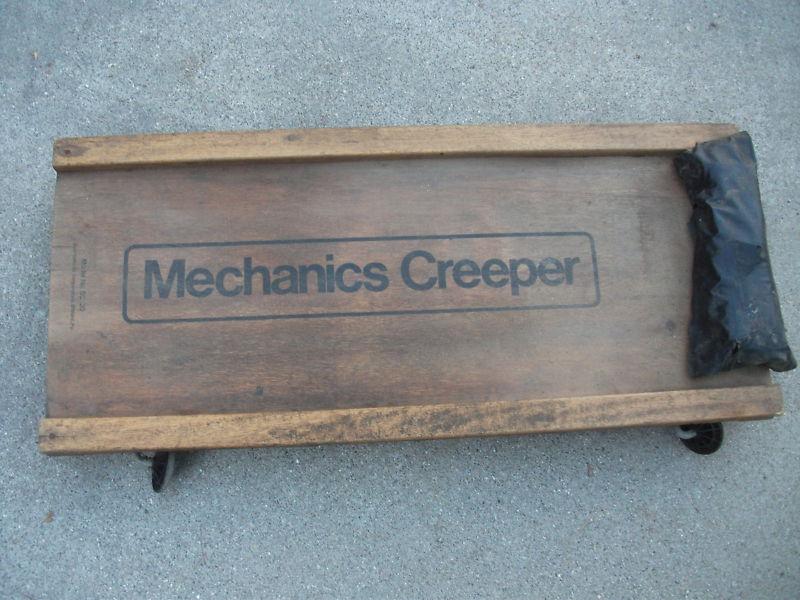 Vintage mechanic's creeper wood 