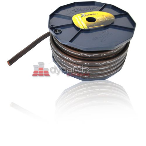 Xscorpion fg4.80bk 80 ft. spool 4 gauge flat power/ground cable in black new