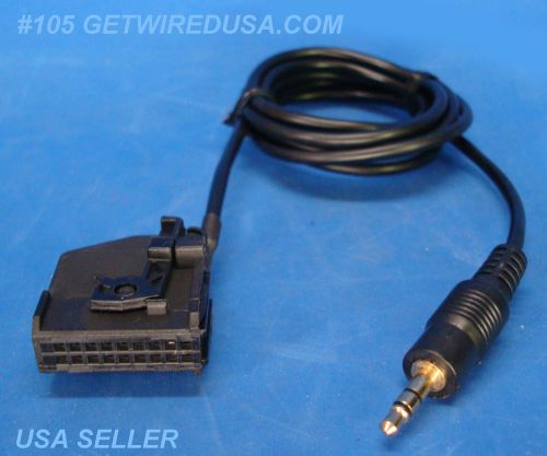 Usa seller. mercedes benz 3.5mm aux input adapter cable lead . ipod mp3 18-pin