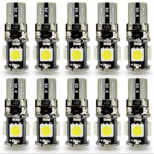 10x t10 w5w canbus no error 5050 led 5 smd ice blue auto wedge light bulb lamp
