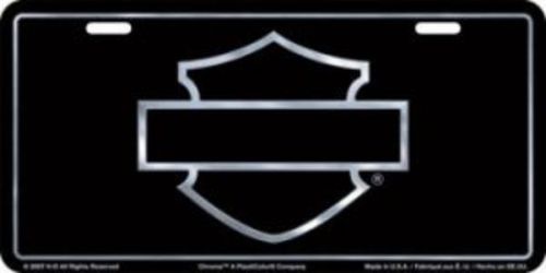 Harley-davidson silver silhouette license plate - c2103
