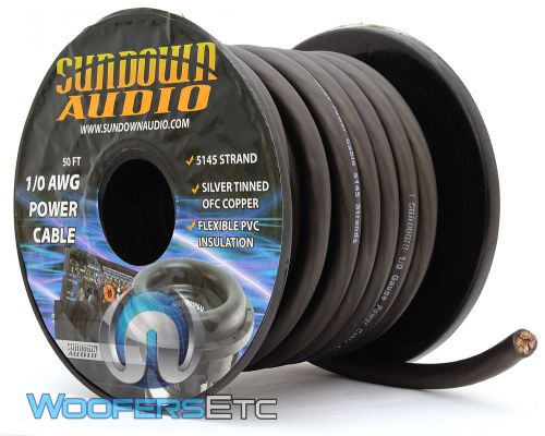 Sundown audio sa-1/0-ofc ga black 100% copper wire 50 feet amplifier cable cord