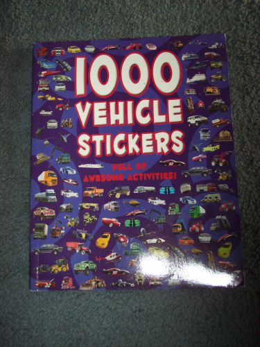 Book of 1000 vehicle stickers race,police cars,speed boats,motorcycles,trucks et