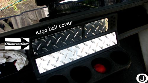 Ezgo golf cart diamond plate ball holder cover -also available in stainless!