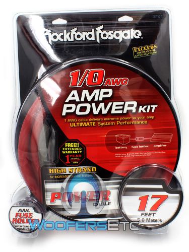 Rfk1 rockford fosgate 0 gauge amp ga subwoofer amplifier wire installation kit