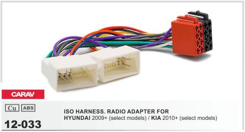 Carav 12-033 iso harness adapter for car audio sonata, tucson etc. 2009+