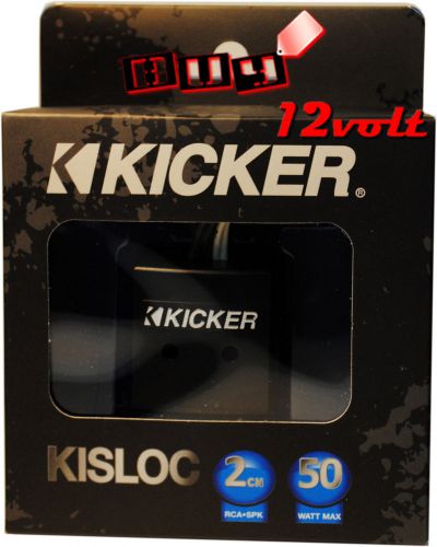 Kicker kisloc k-series 2-channel speaker cable to rca converter with line out