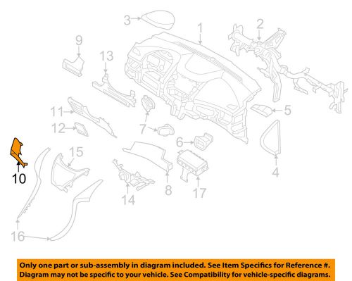 Hyundai oem 14-15 elantra instrument panel dash-trim molding left 847303xab0ras
