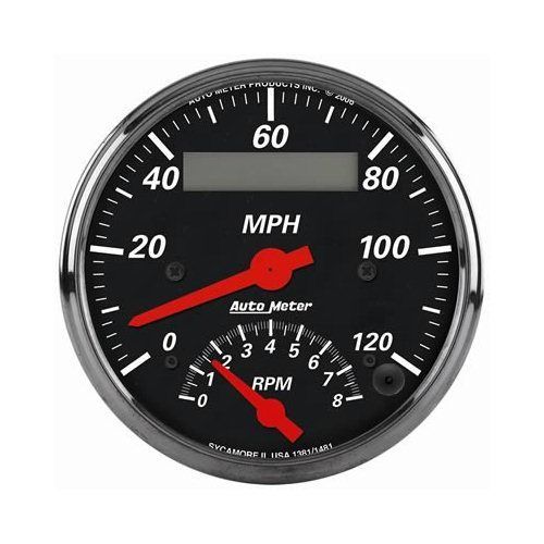 Autometer combo gauge speedometer tachometer designer black 3 3/8&#034; 120 mph 8000