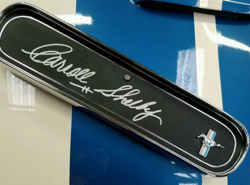 Shelby hand signed 66 mustang glove box door with certificates of authenticity,