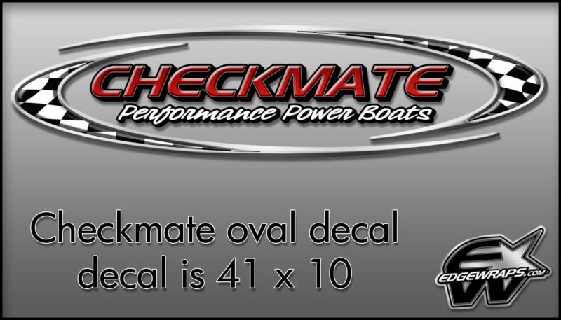 New checkmate performance boat trailer truck decal - 41" x 10"