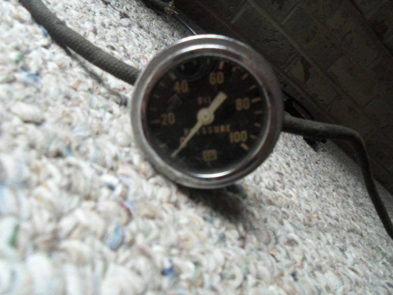 Vintage stewart warner oil pressure gauge mechanical original