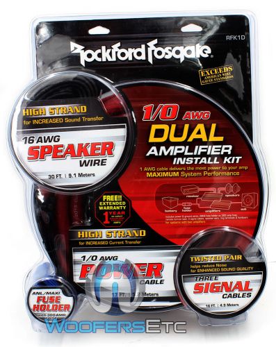 Rfk1d rockford fosgate 0 gauge amp ga subwoofer amplifier wire installation kit