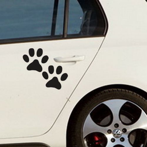 Dog paw print car stickers rear windshield decorative decals car body decors