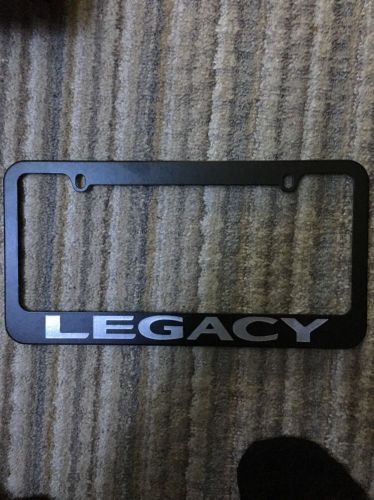 Subaru legacy license plate frame.